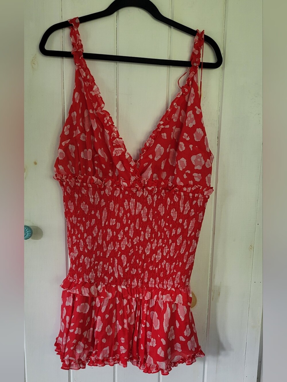 Hello Molly On The Ground Red Ruched Mini Dress